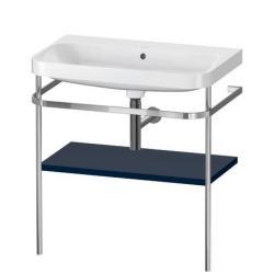 Duravit Happy D.2 c-shape Metal lavabo konsolu Gece Mavisi Saten Mat Lake Ürün seti: c-shaped lavabo, Vitrifiye rengi: Beyaz Parlak, Batarya deliği sayısı: 0, Raf malzemesi: Sıkı HP4837N9898