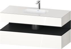 Duravit Studio F. A. Porsche Collection Ankastre lavabo tezgahlı dolap ünitesi ile birlikte 1200 mm Beyaz (parlak) QA4787016220000