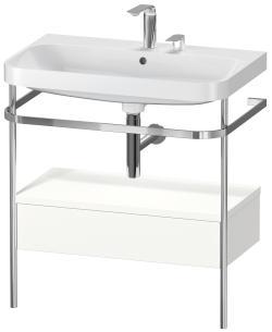 Duravit Happy D.2 metal konsollu ve çekmeceli c-shaped Set 775 mm Beyaz Saten Mat Lake HP4842E3636