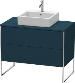 Duravit XSquare Yerden dolap ünitesi için tezgah 1000 mm Gece Mavisi Saten Mat Lake