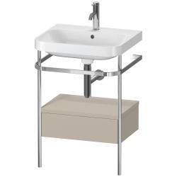 Duravit Happy D.2 metal konsollu ve çekmeceli c-shaped Set 575 mm Taupe Saten Mat Lake HP4840O6060