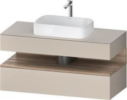 Duravit Studio F. A. Porsche Collection Asma dolap ünitesi Taupe Dekoru Ön yüzey: Taupe Mat, Dekor, Gövde: Taupe Mat, Dekor, Tezgah: Taupe Mat, Boya, Oyuk: Mermer meşe Mat, D QA4732055910010