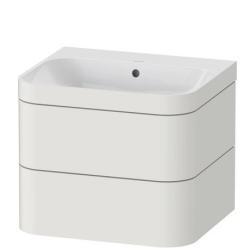 Duravit Happy D.2 c-bonded Asma dolap İskandinav Beyazı Saten Mat Lake Beyaz (Nordik) İpeksi mat Boya, Ürün seti: c-bonded lavabo, Vitrifiye rengi: Beyaz Parlak, Batarya deliği s HP4635N3939