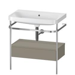 Duravit Happy D.2 metal konsollu ve çekmeceli c-shaped Set 775 mm Taş Grisi Saten Mat Lake HP4842N9292