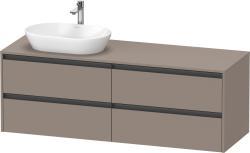Duravit Ketho.2 Asma dolap ünitesi 1600 mm Bazalt Mat K24899L43430000