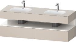 Duravit Studio F. A. Porsche Collection Ankastre lavabo tezgahlı dolap ünitesi ile birlikte 1600 mm Taupe Dekoru QA4797022910010