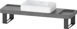Duravit Studio F. A. Porsche Collection Lavabo tezgah ve tezgah desteği ile birlikte 1400 mm Beyaz D4800900