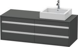 Duravit Ketho Asma dolap ünitesi 1400 mm Grafit Mat KT6657R4949