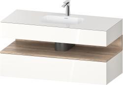Duravit Studio F. A. Porsche Collection Ankastre lavabo tezgahlı dolap ünitesi ile birlikte 1200 mm Beyaz (parlak) QA4787055220000