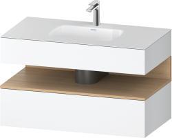 Duravit Studio F. A. Porsche Collection Ankastre lavabo tezgahlı dolap ünitesi ile birlikte 1000 mm Beyaz Mat QA4786030180010