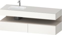 Duravit Studio F. A. Porsche Collection Ankastre lavabo tezgahlı dolap ünitesi ile birlikte 1600 mm Beyaz Süper Mat QA4795091840010