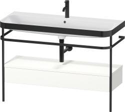 Duravit Happy D.2 metal konsollu ve çekmeceli c-bonded set 1175 mm Beyaz Süper Mat HP4744O84840000