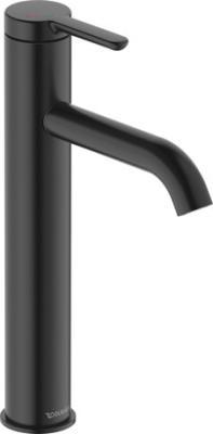 Duravit C.1 Tek kollu lavabo bataryası L FreshStart ve MinusFlow 46 mm Siyah Mat