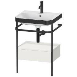 Duravit Happy D.2 metal konsollu ve çekmeceli c-bonded set 575 mm İskandinav Beyazı Saten Mat Lake HP4740O3939