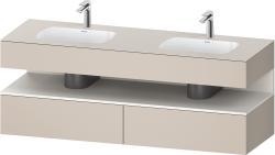 Duravit Studio F. A. Porsche Collection Ankastre lavabo tezgahlı dolap ünitesi ile birlikte 1600 mm Taupe Dekoru QA4797084910010