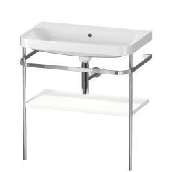 Duravit Happy D.2 c-shape Metal lavabo konsolu 775 mm Beyaz Saten Mat Lake HP4837N3636