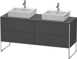 Duravit XSquare Yerden dolap ünitesi için tezgah 1600 mm Grafit Mat XS4927B4949
