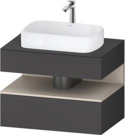 Duravit Studio F. A. Porsche Collection Asma dolap ünitesi Grafit Mat Ön yüzey: Grafit Mat, Dekor, Gövde: Grafit Mat, Dekor, Tezgah: Grafit Mat, Boya, Oyuk: Taupe Süper mat, QA4730083490010