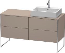 Duravit XSquare Yerden dolap ünitesi için tezgah 1400 mm Bazalt Mat XS4923R4343