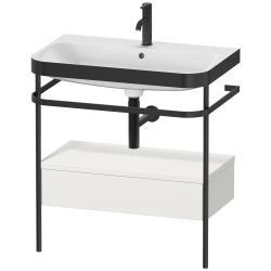Duravit Happy D.2 metal konsollu ve çekmeceli c-bonded set 775 mm İskandinav Beyazı Saten Mat Lake HP4742O3939