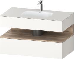 Duravit Studio F. A. Porsche Collection Ankastre lavabo tezgahlı dolap ünitesi ile birlikte 1000 mm Beyaz Süper Mat QA4786055840000