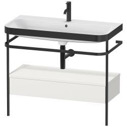 Duravit Happy D.2 metal konsollu ve çekmeceli c-bonded set 975 mm İskandinav Beyazı Saten Mat Lake HP4743O3939