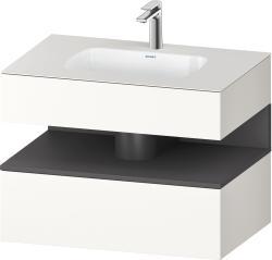 Duravit Studio F. A. Porsche Collection Ankastre lavabo tezgahlı dolap ünitesi ile birlikte 800 mm Beyaz Süper Mat QA4785049840000