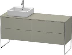 Duravit XSquare Yerden dolap ünitesi için tezgah 1600 mm Taş Grisi Saten Mat Lake XS4924L9292
