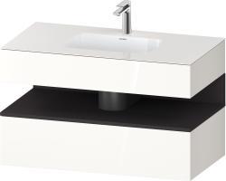 Duravit Studio F. A. Porsche Collection Ankastre lavabo tezgahlı dolap ünitesi ile birlikte 1000 mm Beyaz (parlak) QA4786080220010