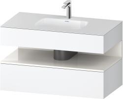 Duravit Studio F. A. Porsche Collection Ankastre lavabo tezgahlı dolap ünitesi ile birlikte 1000 mm Beyaz Mat QA4786022180010