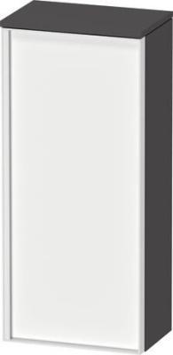 Duravit Vitrium Kısa dolap Beyaz Mat Kapı menteşesi: Sağ, Ön yüzey: Beyaz Mat, Dekor, Gövde: Grafit Mat, Dekor, Kulp Beyaz Alüminyum VT1355R1849000W