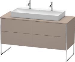 Duravit XSquare Yerden dolap ünitesi için tezgah 1400 mm Bazalt Mat XS4925M4343