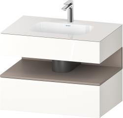 Duravit Studio F. A. Porsche Collection Ankastre lavabo tezgahlı dolap ünitesi ile birlikte 800 mm Beyaz (parlak) QA4785043220010