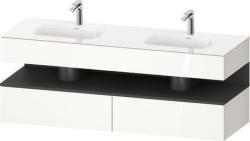 Duravit Studio F. A. Porsche Collection Ankastre lavabo tezgahlı dolap ünitesi ile birlikte 1600 mm Beyaz (parlak) QA4797049220010