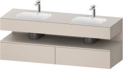 Duravit Studio F. A. Porsche Collection Ankastre lavabo tezgahlı dolap ünitesi ile birlikte 1600 mm Taupe Dekoru QA4797091910000