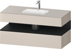 Duravit Studio F. A. Porsche Collection Ankastre lavabo tezgahlı dolap ünitesi ile birlikte 1200 mm Taupe Dekoru QA4787016910010