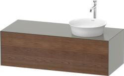 Duravit White Tulip Asma dolap ünitesi Amerikan Ceviz masif Ön yüzey: Amerikan Ceviz Ağacı Mat, Masif ağaç, Gövde: Gri (Taş) İpeksi mat, Boya, Tezgah: Gri (Taş) İpeksi mat, Boya WT4977R7792