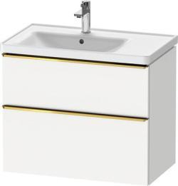 Duravit D-Neo Asma dolap ünitesi Beyaz Mat Beyaz Mat Dekor, Kulp Altın DE4357034180000