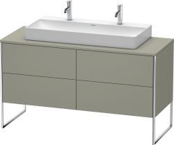 Duravit XSquare Yerden dolap ünitesi için tezgah 1400 mm Taş Grisi Saten Mat Lake XS4925M9292