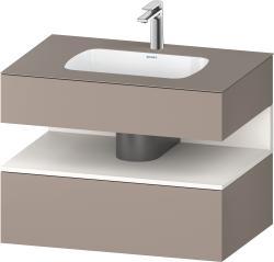 Duravit Studio F. A. Porsche Collection Ankastre lavabo tezgahlı dolap ünitesi ile birlikte 800 mm Bazalt Mat QA4785084430010