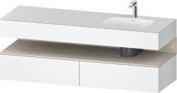 Duravit Studio F. A. Porsche Collection Ankastre lavabo tezgahlı dolap ünitesi ile birlikte 1600 mm Beyaz Mat QA4796083180010