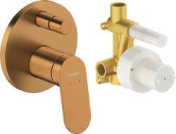 Duravit Wave Ankastre duş bataryası 125 mm Brushed Bronze WA4210008004