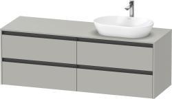 Duravit Ketho.2 Asma dolap ünitesi 1600 mm Beton Gri Mat Dekor K24899R07070000