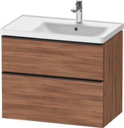 Duravit D-Neo Asma dolap ünitesi Doğal Ceviz ağacı Mat Dekor, Kulp Elmas siyah DE43580BD790000