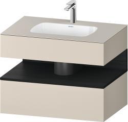 Duravit Studio F. A. Porsche Collection Ankastre lavabo tezgahlı dolap ünitesi ile birlikte 800 mm Taupe Süper Mat QA4785016830010