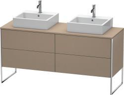 Duravit XSquare Yerden dolap ünitesi için tezgah 1600 mm Keten Dekor XS4927B7575