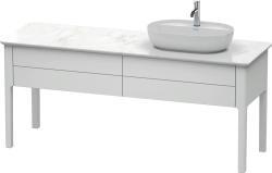 Duravit Luv Yerden dolap ünitesi için tezgah 1733 mm Beyaz Saten Mat Lake LU9563R3636
