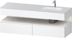 Duravit Studio F. A. Porsche Collection Ankastre lavabo tezgahlı dolap ünitesi ile birlikte 1600 mm Beyaz Mat QA4796084180010
