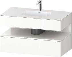 Duravit Studio F. A. Porsche Collection Ankastre lavabo tezgahlı dolap ünitesi ile birlikte 1000 mm Beyaz (parlak) QA4786022220010