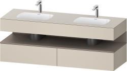 Duravit Studio F. A. Porsche Collection Ankastre lavabo tezgahlı dolap ünitesi ile birlikte 1600 mm Taupe Süper Mat QA4797043830010